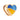 Підвіска-серце з червоного золота з жовто-блакитною емаллю 32470/01/0/490