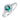 Ring aus Silber mit Nano-Quarz und kubischen Zirkonen 00852/12/1/1239