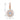 Red gold earrings with cubic zirconia in a minimalist style JV215810