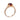 Red gold ring with ruby of classic design JV33785