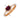 Red gold ring with ruby of classic design JV33785