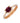 Red gold ring with ruby of classic design JV33785