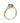 Red gold ring with emerald of classic design JV116661