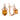 Red gold earrings with citrine in classic design JV222166