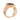 Red gold signet ring with cubic zirconia in classic design JV50486