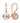 Red gold earrings with cubic zirconia in a classic design JV266843