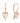 Red gold minimalist earrings JV10537