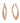 Red gold earrings with cubic zirconia of classic design JV11580