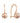 Red gold earrings with elegant design JV178243