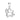 Silver pendant with cubic zirconia in minimalist style JV279889