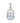 Silver pendant with cubic zirconia of classic design JV296424
