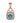Red gold pendant with cubic zirconia of classic design JV305561