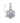 Silver pendant with cubic zirconia in a classic design JV186650