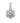 Silver pendant with cubic zirconia in a classic design JV186650
