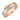Red gold ring with cubic zirconia in stylish design JV313801