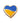 Підвіска-серце з червоного золота з жовто-блакитною емаллю 32470/01/0/490