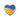 Підвіска-серце з червоного золота з жовто-блакитною емаллю 32470/01/0/490