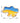 Підвіска Мапа України з червоного золота з жовто-блакитною емаллю 32471/01/0/490