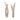 Red gold earrings with cubic zirconia in minimalist style JV325301