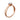 Red gold ring with cubic zirconia in classic design JV328679