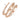 Red gold ring with cubic zirconia in modern style JV330177