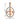 Red gold pendant with cubic zirconia of classic design JV332701