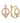 Red gold earrings with cubic zirconia in classic design JV347746