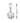 White gold pendant with cubic zirconia of classic design JV126247