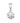 White gold pendant with cubic zirconia of classic design JV126247