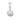 White gold pendant with cubic zirconia of classic design JV126247